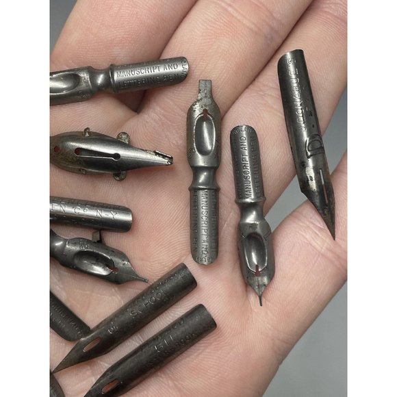 Lot of (15) School Drafting Manusript Nibs Esterbrook Resterbrook Penesco Tank - Picture 4 of 8